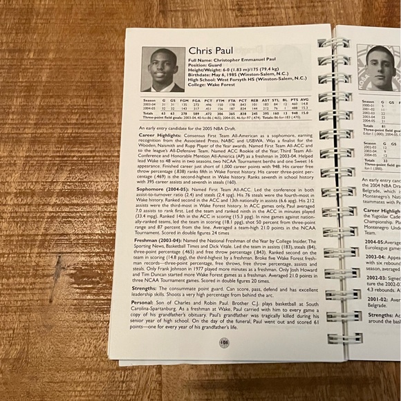 2005 NBA Draft Media Guide (Bogut / Williams / Paul), Signed by Danny Granger - Picture 4 of 5